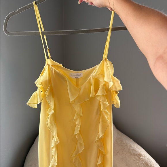 LOVERS & FRIENDS MARISOL GOWN YELLOW SIZE SMALL EXCELLENT COND. - Picture 5 of 10